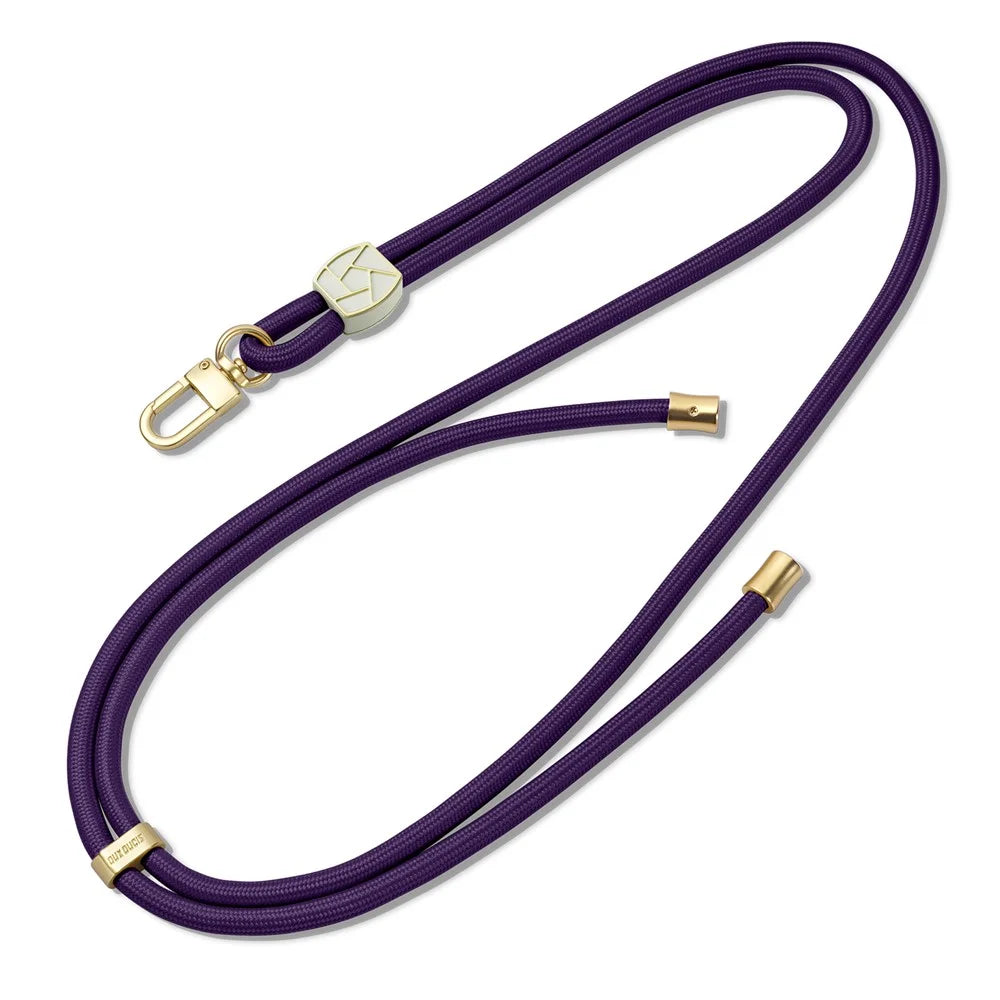 DUX DUCIS Garden Series Phone Lanyard Adjustable Neck Strap with Ice Crack Pattern - Dark Purple - 2