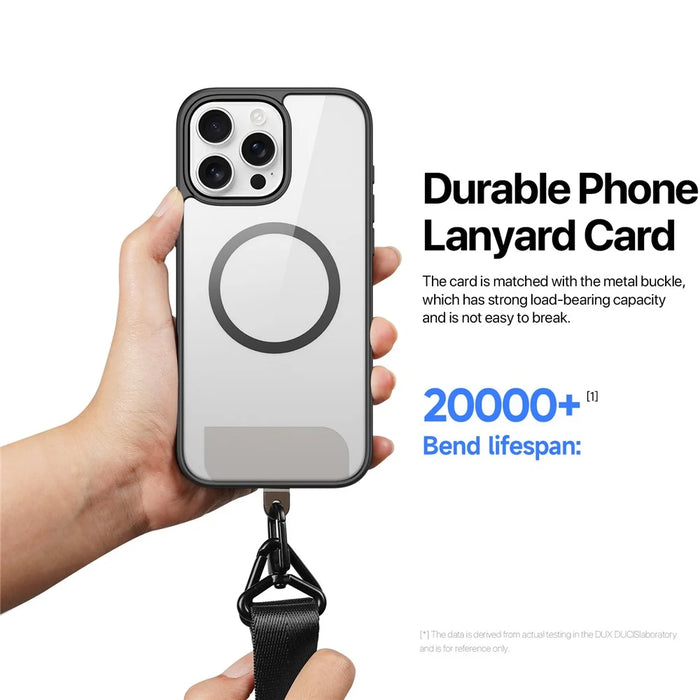 DUX DUCIS 2PCS  Outdoor Series Mobile Phone Long Lanyard Multifunctional Mobile Phone Strap - Black - 5