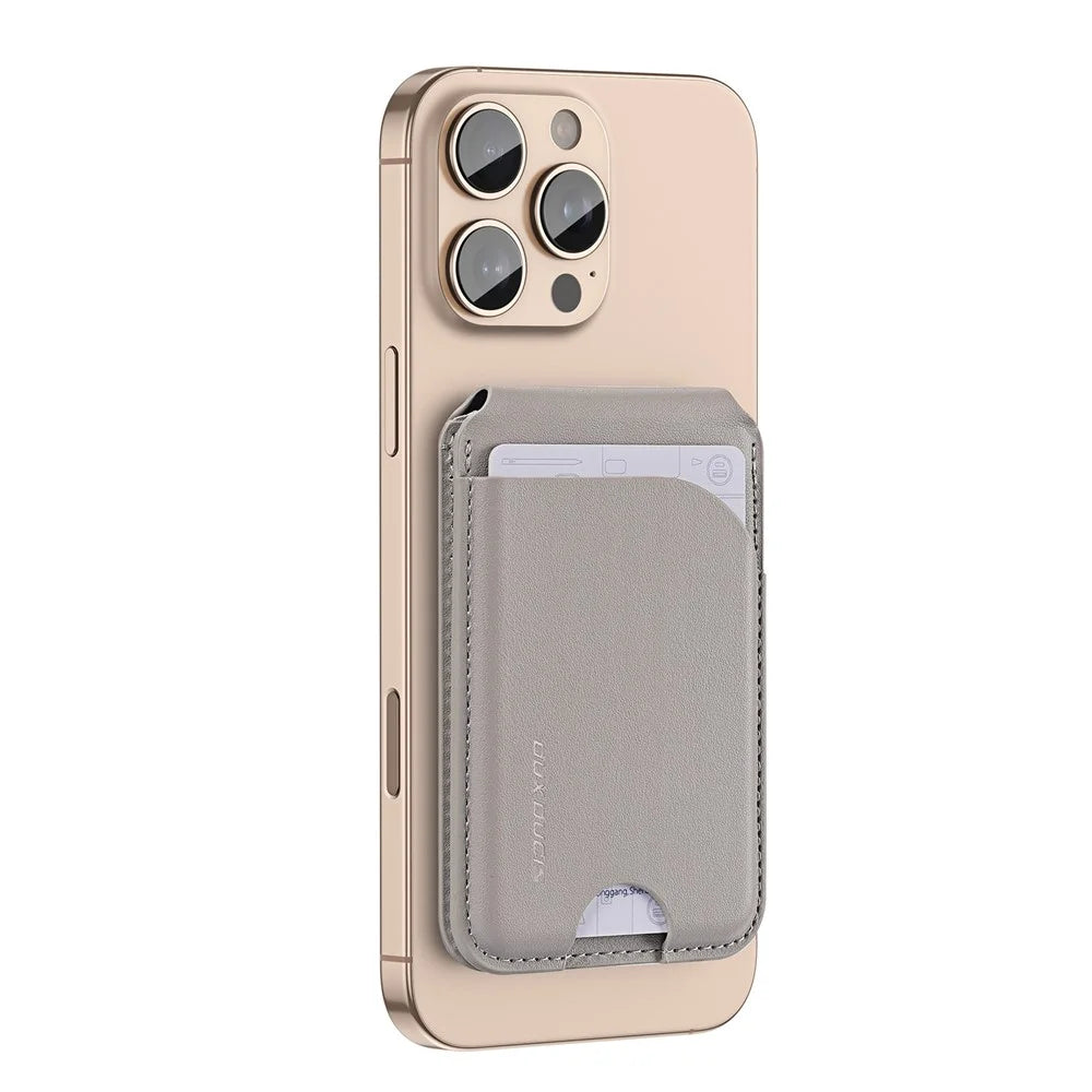 DUX DUCIS For Universal  Neva Series PU Leather Magnetic Card Holder Stand - Grey - 1