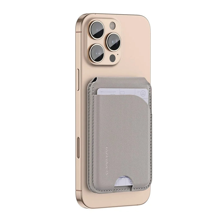 DUX DUCIS For Universal  Neva Series PU Leather Magnetic Card Holder Stand - Grey - 1