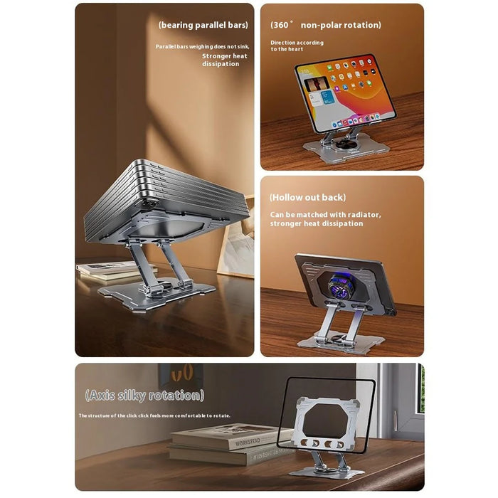 WEKOME WA-S105 Foldable Phone Tablet Holder Rotatable Adjustable Carbon Steel Stand For 4.7-13 Inch Devices - 3