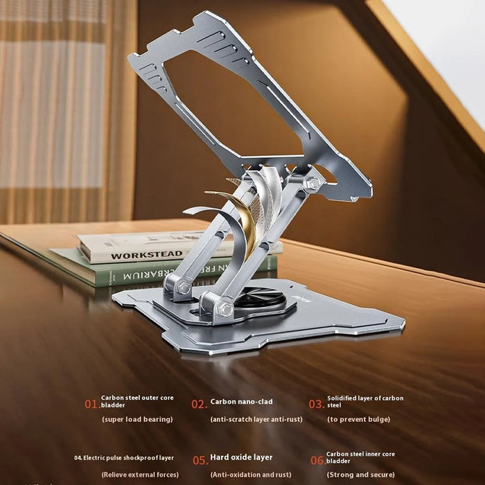 WEKOME WA-S105 Foldable Phone Tablet Holder Rotatable Adjustable Carbon Steel Stand For 4.7-13 Inch Devices - 4
