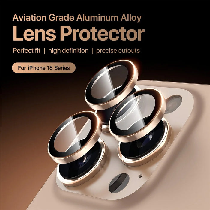 DUX DUCIS For iPhone 16 Pro Max / iPhone 16 Pro Camera Lens Protector  HAWK Series Tempered Glass Lens Protector - Black - 4