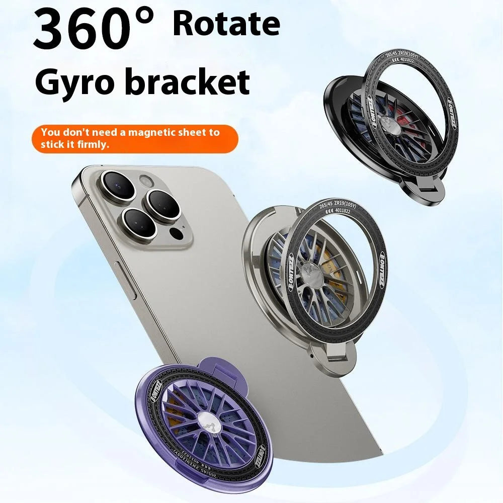 Phone Stand Stress-Relief Cell Phone Holder Phone Grip Finger Loop Kickstand - Titanium Grey - 2