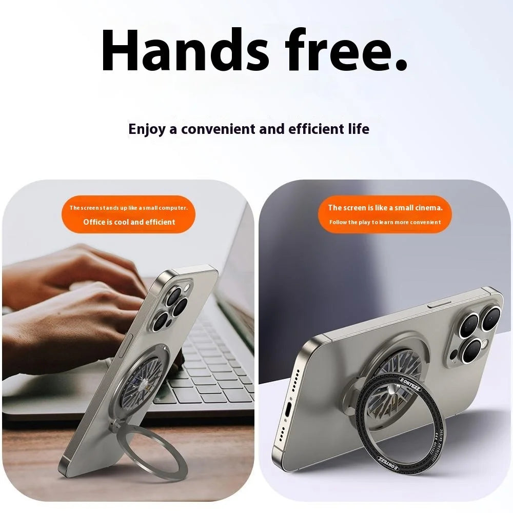Phone Stand Stress-Relief Cell Phone Holder Phone Grip Finger Loop Kickstand - Titanium Grey - 4