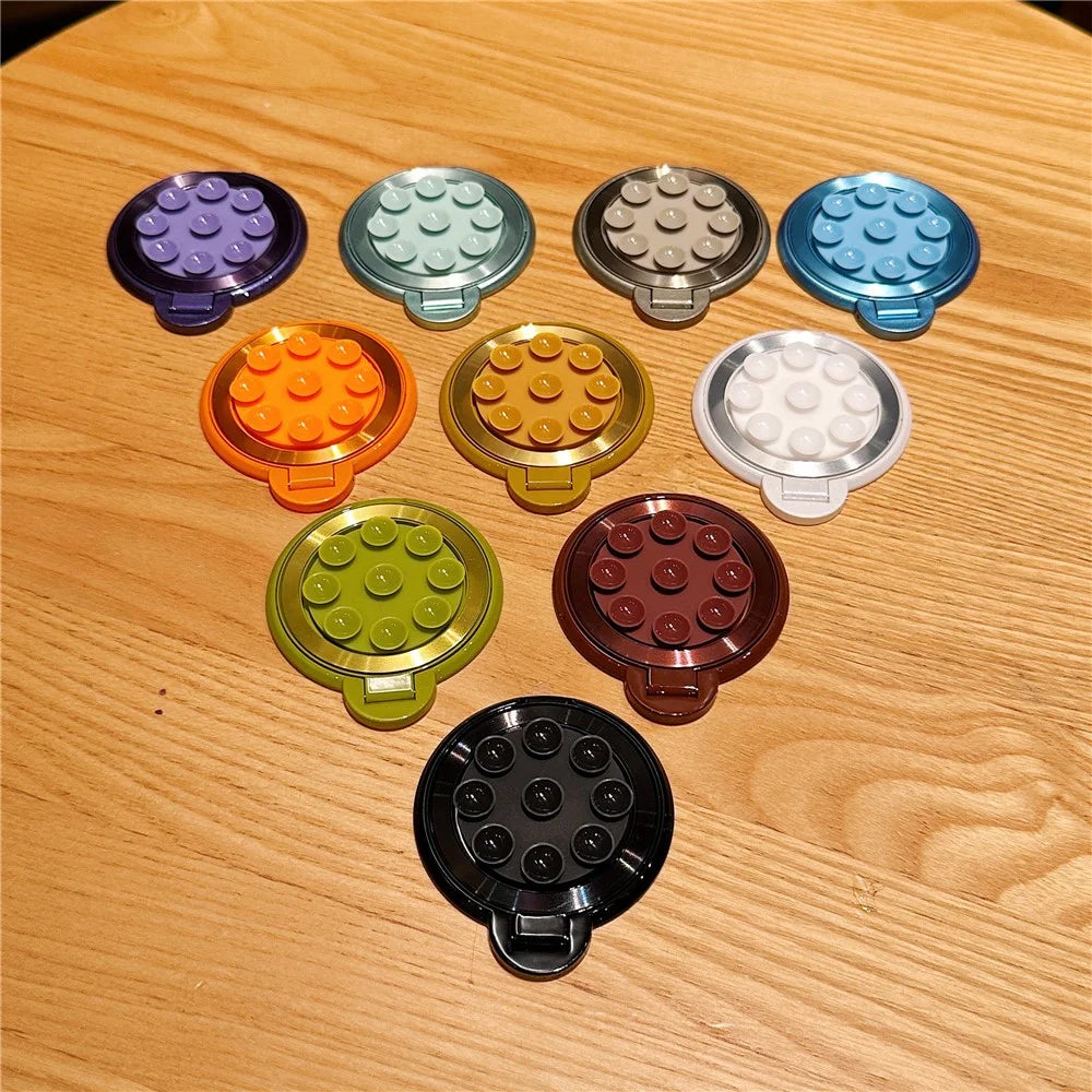 Suction Cup Phone Grip Adhesive Kickstand Magnetic Car Mount Ring Holder - Dark Purple - 3