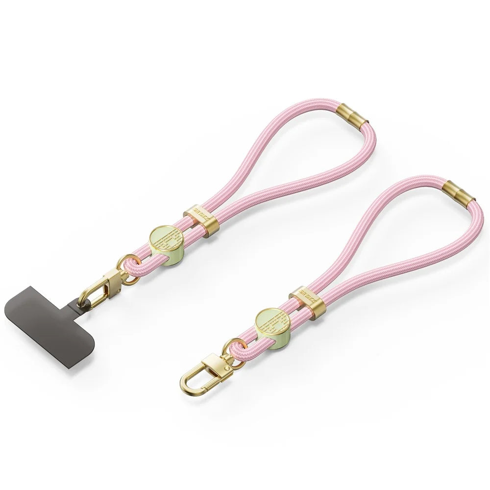 DUX DUCIS For Universal  Garden Series Phone Lanyard Adjustable Wrist Strap with Tile - Light Pink - 1