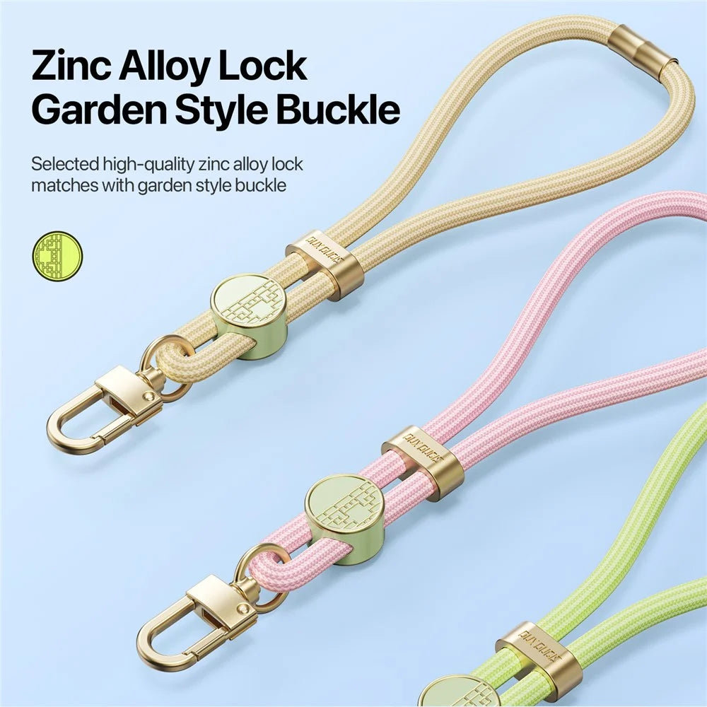 DUX DUCIS For Universal  Garden Series Phone Lanyard Adjustable Wrist Strap with Tile - Light Pink - 7