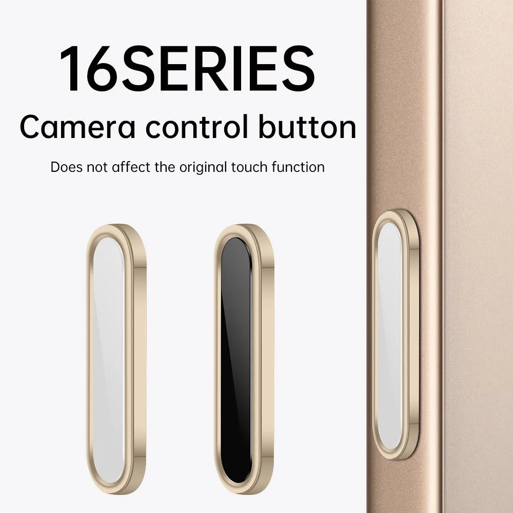 Camera Control Button for iPhone 16 Pro Max / 16 Pro / 16 Plus / 16 Sensitive Smart Control Capture Button Protector - Gold - 7
