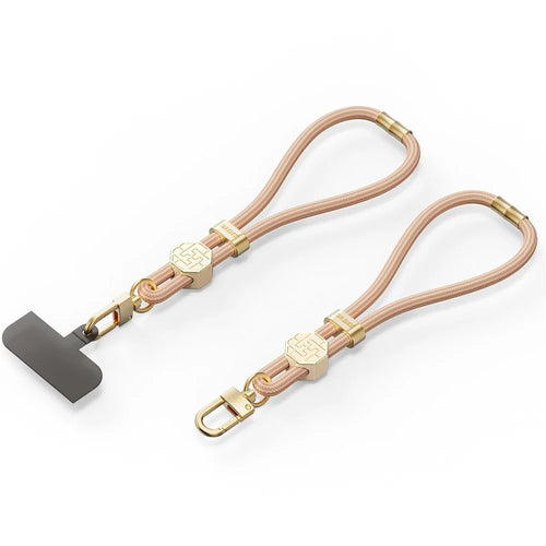 DUX DUCIS For Universal  Garden Series Phone Lanyard Adjustable Wrist Strap with Swastika Pattern - Amber Color - 1