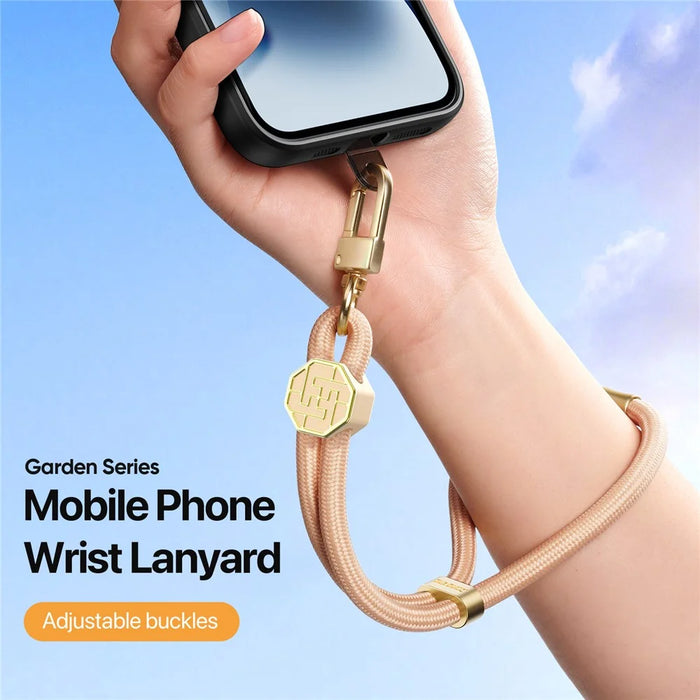 DUX DUCIS For Universal  Garden Series Phone Lanyard Adjustable Wrist Strap with Swastika Pattern - Amber Color - 3