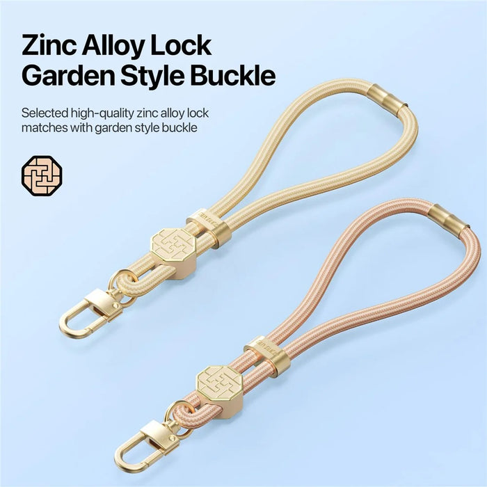 DUX DUCIS For Universal  Garden Series Phone Lanyard Adjustable Wrist Strap with Swastika Pattern - Amber Color - 7
