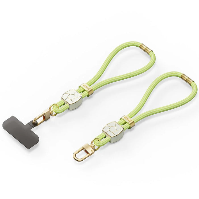 DUX DUCIS For Universal  Garden Series Phone Lanyard Adjustable Wrist Strap with Ice Crack Pattern - Green Yellow - 1