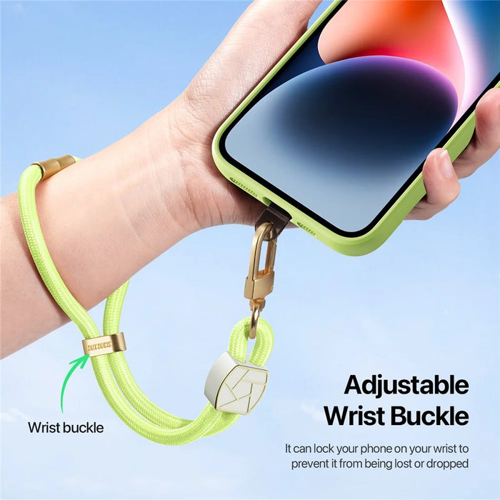 DUX DUCIS For Universal  Garden Series Phone Lanyard Adjustable Wrist Strap with Ice Crack Pattern - Green Yellow - 6