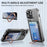 Card Holder Magnetic Ring Kickstand For Phone Cases Multi Angle Adjustable Ultra Thin Card Storage Bag - Rose Gold - 2