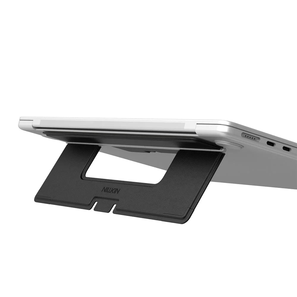 NILLKIN Dual Wing Adhesive Laptop Stand Foldable Portable Cooling Support Multi Angle Adjustable Stand - Black - 3