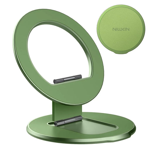 NILLKIN Dual Magnetic Ring Phone Stand Holder Flexible Rotation Adjustable Kickstand - Matcha Green - 1
