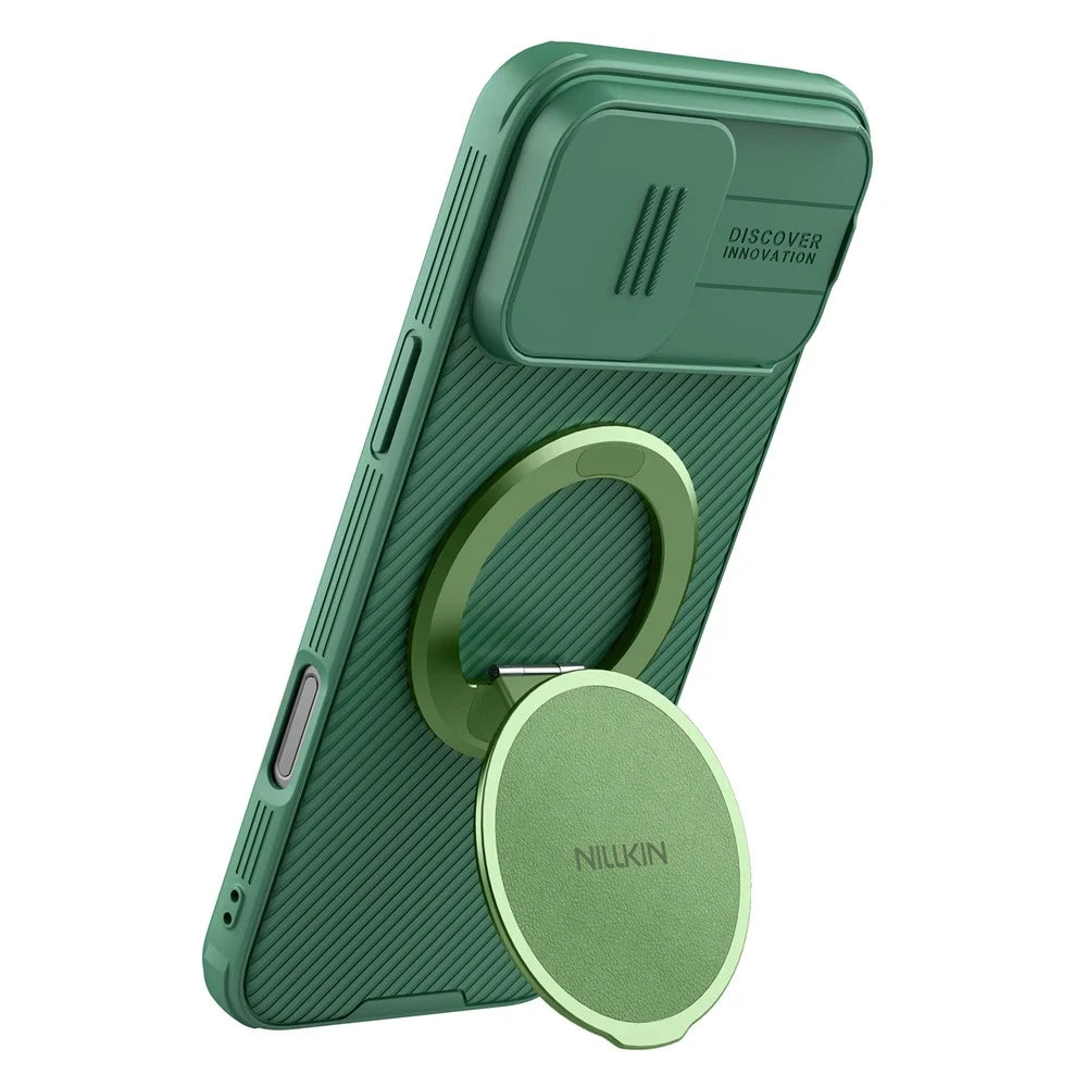 NILLKIN Dual Magnetic Ring Phone Stand Holder Flexible Rotation Adjustable Kickstand - Matcha Green - 5