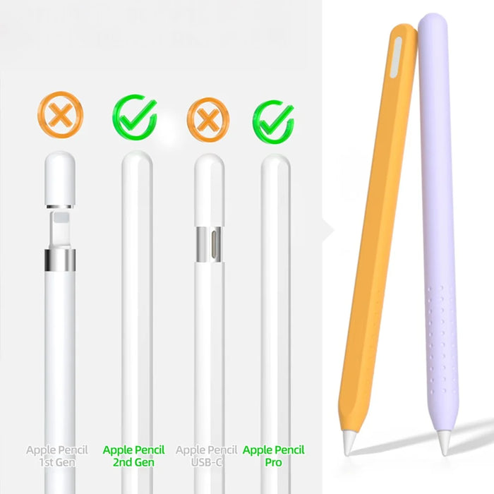 For Apple Pencil (2nd Generation) Integrated Stylus Case Silicone Protective Cover - Pink - 3