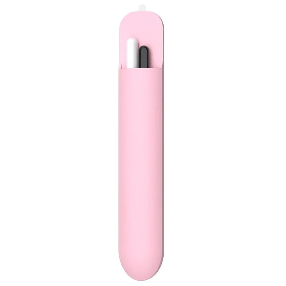 Universal Silicone Stylus Storage Case Compact Portable Waterproof Dustproof Scratch Resistant Pencil Bag - Pink - 1
