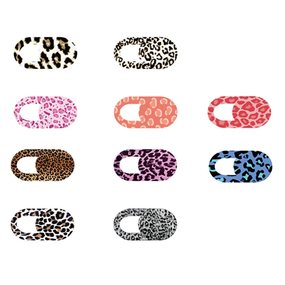 10Pcs / Set Stylish Leopard Print Webcam Cover Privacy Protection Laptop Tablet Phone Camera Sticker Slider Cover - 1