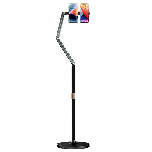 BONERUY P86L Retractable Floor Stand 360 Degree Rotatable Lazy Bracket for Streaming Studying - 1