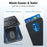 TORRAS Magnetic Card Holder 360° Rotatable Stand 3 Card Storage Pouch - Black - 4