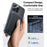 TORRAS Magnetic Card Holder 360° Rotatable Stand 3 Card Storage Pouch - Black - 6