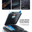 TORRAS Magnetic Card Holder 360° Rotatable Stand 3 Card Storage Pouch - Black - 7
