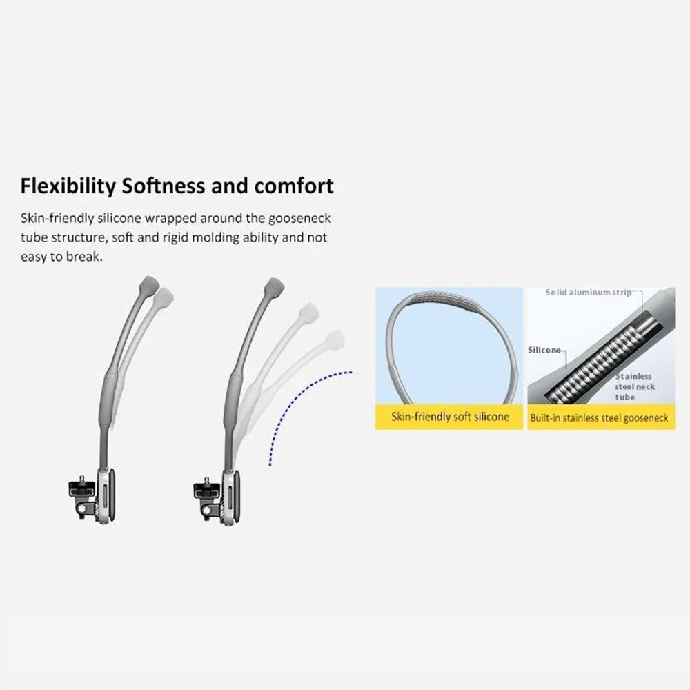Magnetic Neck Phone Holder Stand Hands Free Flexible Gooseneck for Video Recording  /  Vlogging - 5