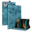For Lenovo Xiaoxin Pad 11 2025 / Tab K11 Gen 2 TB336 / Idea Tab / Tab M11 Case Card Slots Leather Tablet Stand Folio Cover Flower Cat - Green - 1