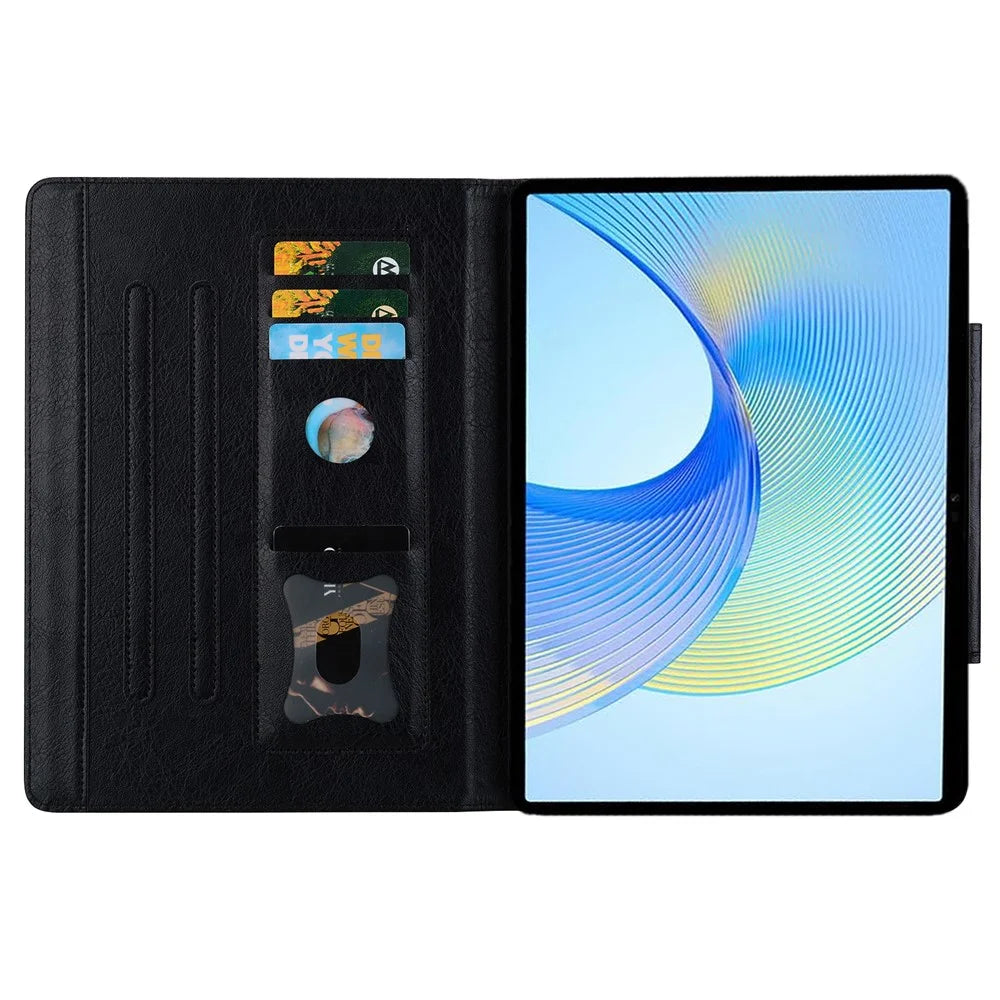 For Lenovo Xiaoxin Pad 11 2025 / Tab K11 Gen 2 TB336 / Idea Tab / Tab M11 Case Cat Buckle Closure Leather Protective Stand Cover - Black - 2