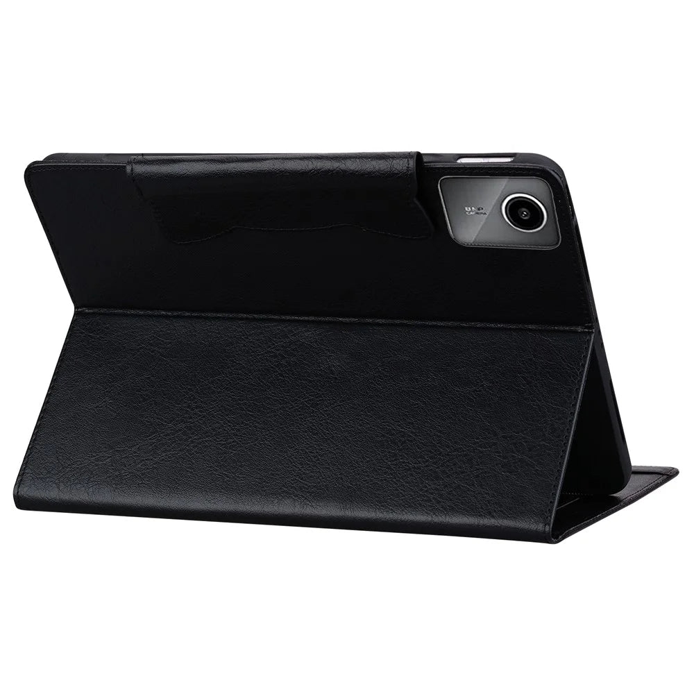 For Lenovo Xiaoxin Pad 11 2025 / Tab K11 Gen 2 TB336 / Idea Tab / Tab M11 Case Cat Buckle Closure Leather Protective Stand Cover - Black - 3