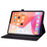 For Lenovo Xiaoxin Pad 11 2025 / Tab K11 Gen 2 TB336 / Idea Tab / Tab M11 Tablet Case Card Slots Leather Cover Flower Pattern - Black - 3
