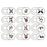 12Pcs / Set Cartoon Panda Pattern Laptop Tablet Phone Camera Privacy Protection Slider Cover Webcam Adhesive Cover - 1