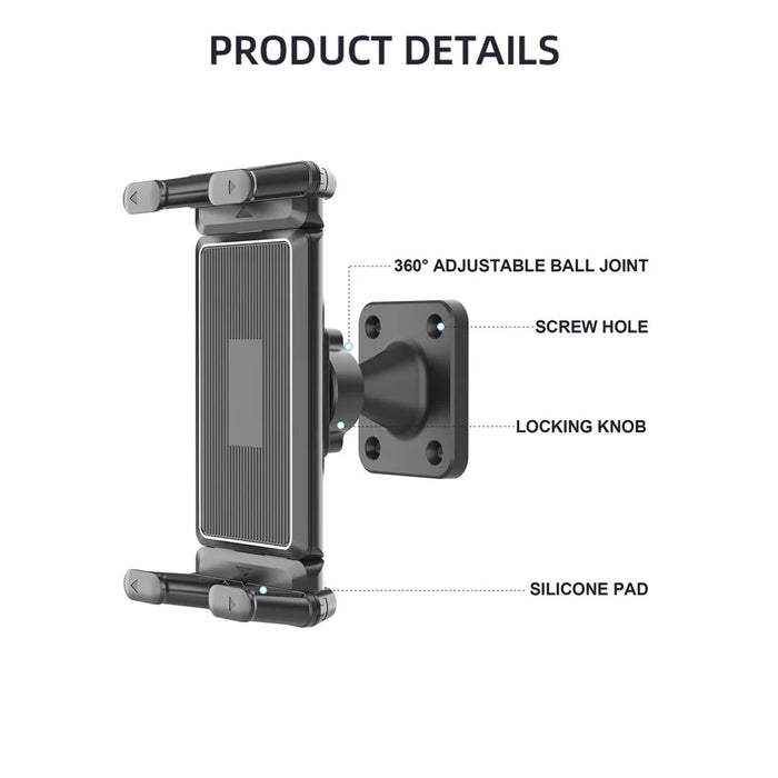 QB01 Universal Wall Mount Holder 4.7-15 Inch Phone Tablet 360 Degree Rotation Kitchen Bathroom Bracket - 3