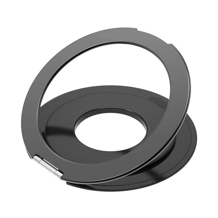 360 Degree Rotating Aluminum Alloy Stand Adhesive Adjustable Phone Tablet Kickstand - Black - 1