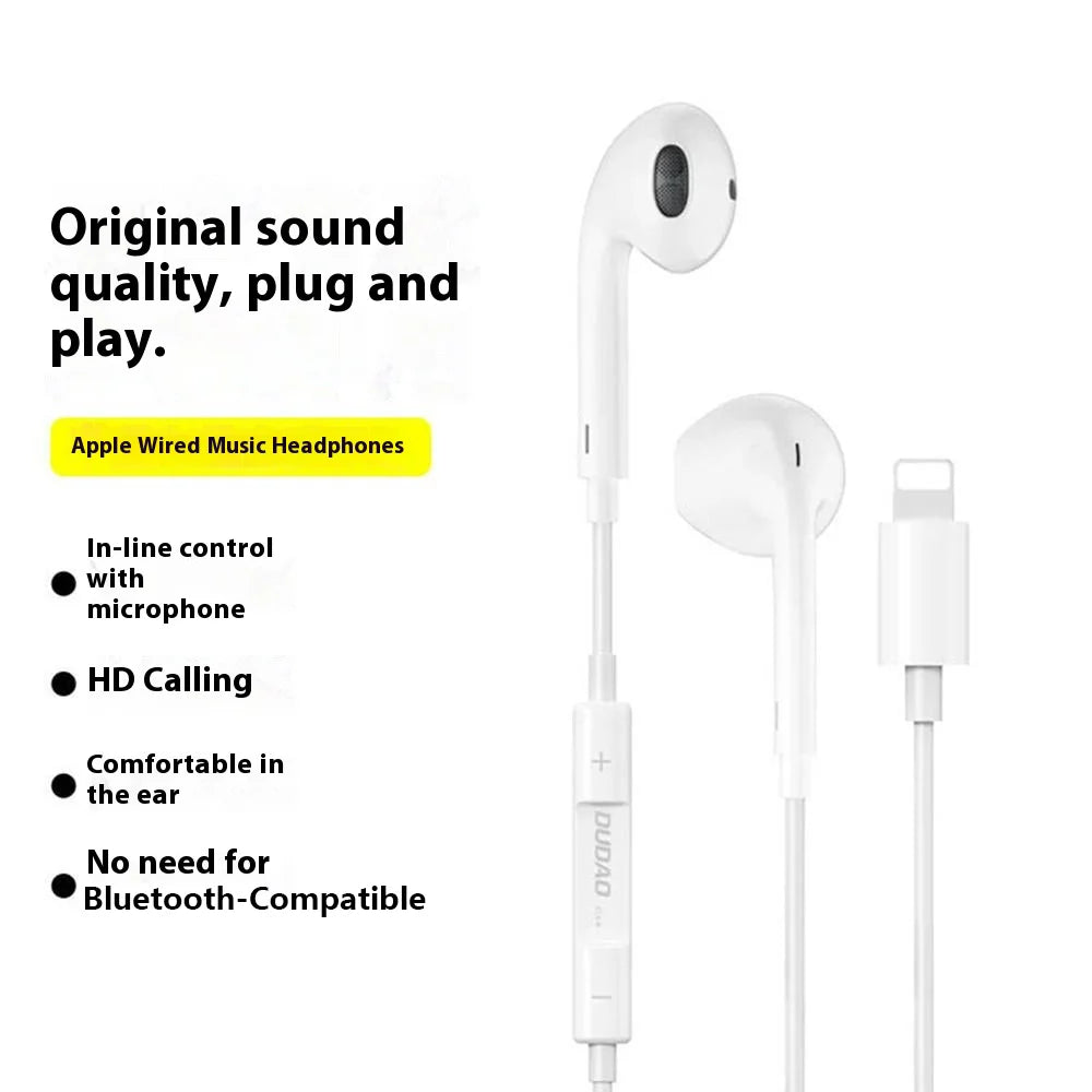 DUDAO X14+ Wired Headphones for iPhone Earbuds HiFi Sound In-Ear Earphones with Microphone & Volume Control - 5