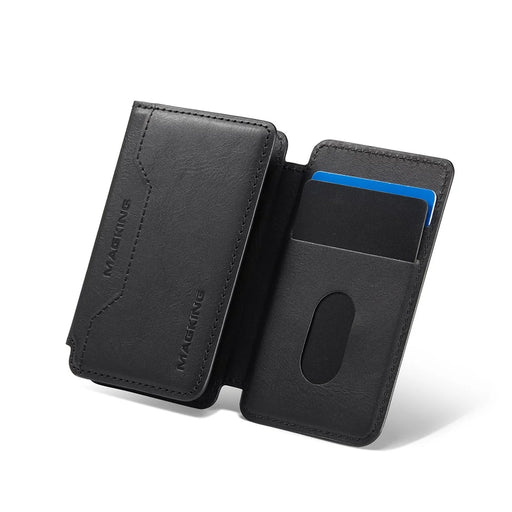 MAGKING K3 PRO Magnetic Detachable Phone Card Holder Kickstand RFID Blocking 6 Card Slots - Black - 2