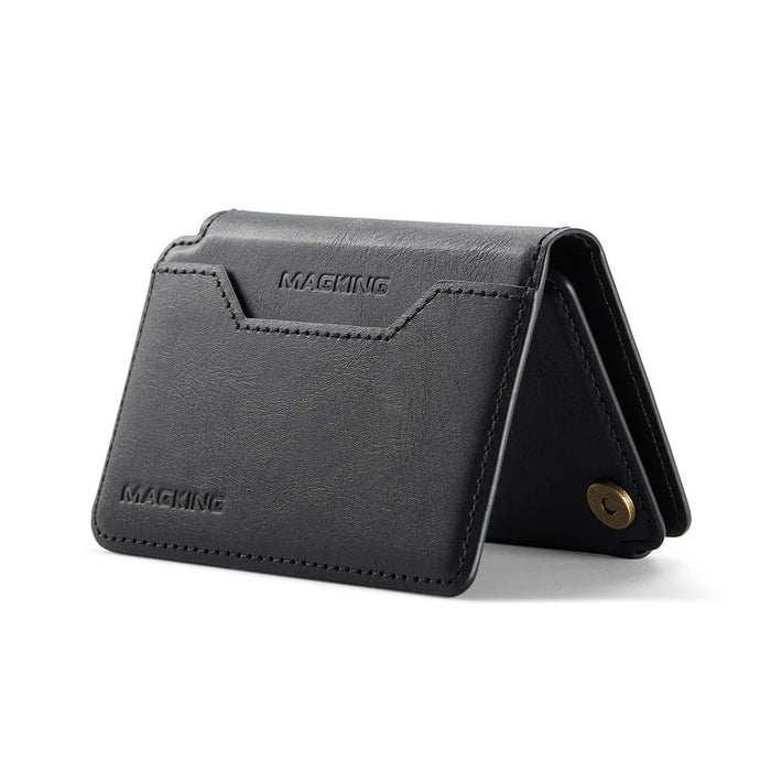 MAGKING K3 PRO Magnetic Detachable Phone Card Holder Kickstand RFID Blocking 6 Card Slots - Black - 3