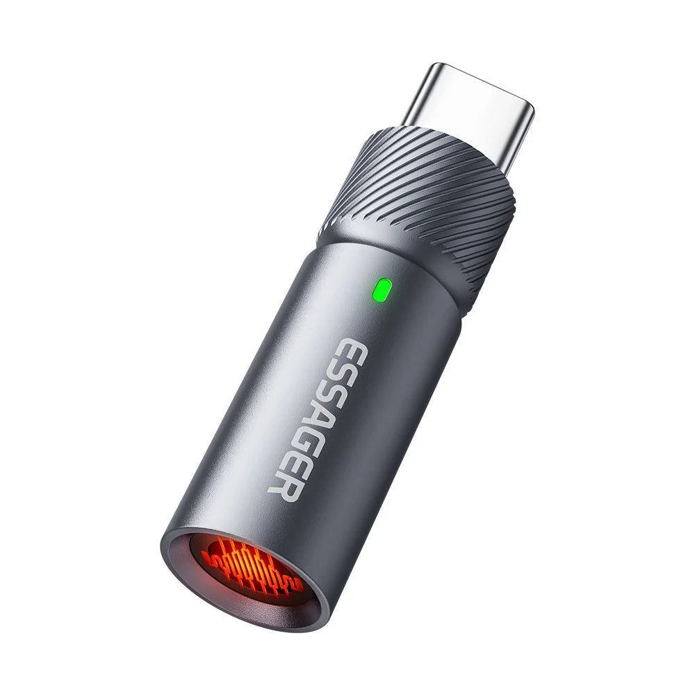 ESSAGER Aluminum Alloy Type-C Cigarette Lighter Tungsten Wire Heating Auto Shut Off - Type-C Male Connector - 3