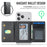 MAGKING K4 Card Holder Tri-Fold Magnetic RFID Blocking PU Leather Wallet - Black - 5