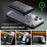 MAGKING K4 Card Holder Tri-Fold Magnetic RFID Blocking PU Leather Wallet - Black - 6