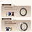 ESSAGER Phone Circular Magnetic Ring with Magnetic Sheet 360° Rotatable Adjustable Magnet Ring Strong Adsorption - Black - 7