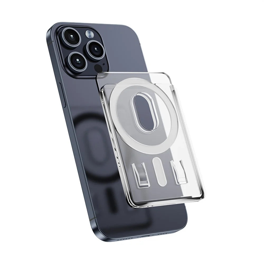 Anti-Spy Matte Magnetic Card Holder Slim Phone Back Card Case - 3