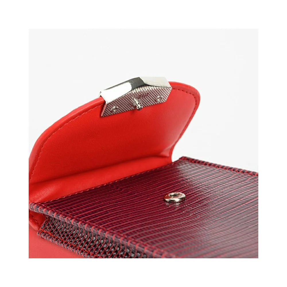 Universal Smartphone Crossbody Wallet PU Leather Clutch with Multi-Card Slots (18.5 x 11 x 5CM) - Red - 3