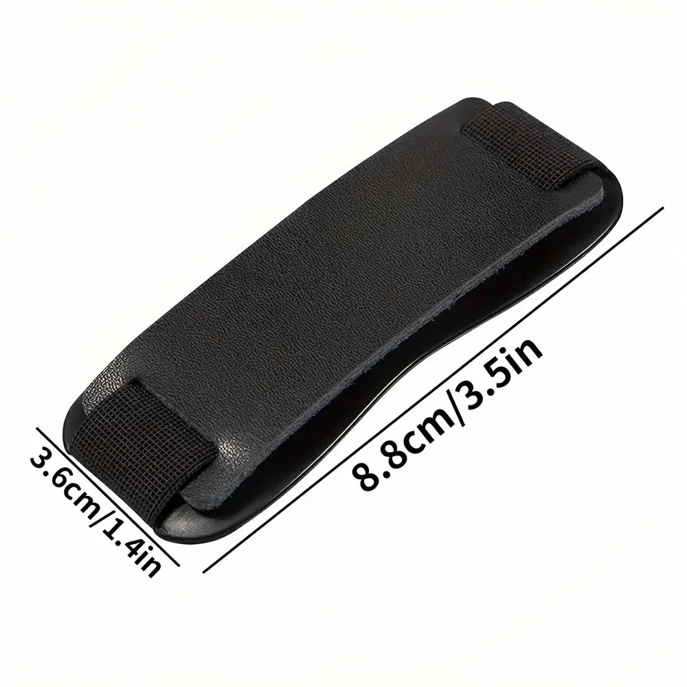 Universal Retractable Phone Strap Stand Leather Textured Adhesive Holder Anti Slip Versatile Support - 7