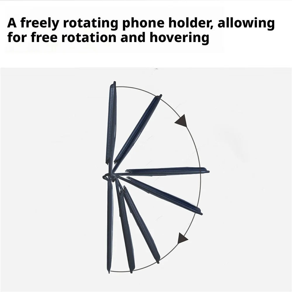 Magnetic Square Card Holder Phone Kickstand with Swivel Hinge Multi Angle Adjustable Anti Theft RFID Protection - Baby Blue - 5