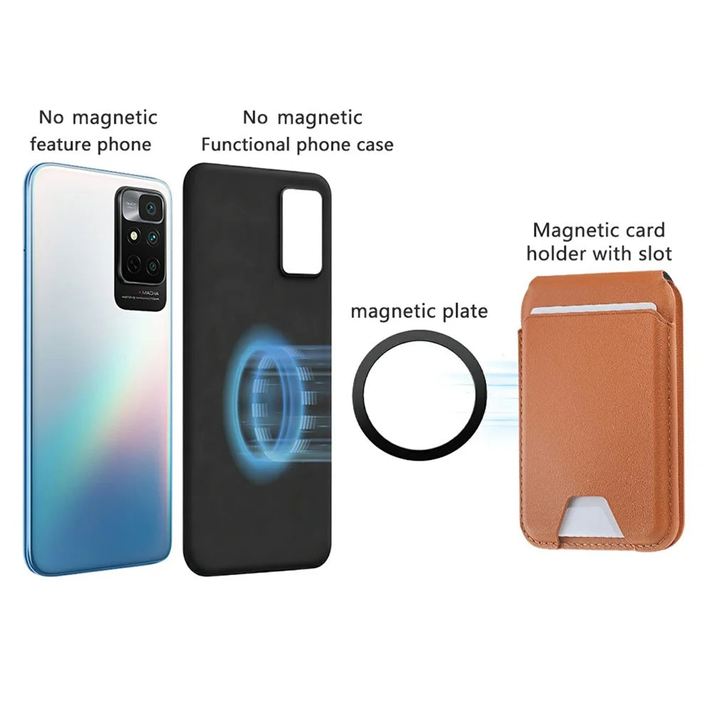 Magnetic Square Card Holder Phone Kickstand with Swivel Hinge Multi Angle Adjustable Anti Theft RFID Protection - Baby Blue - 6