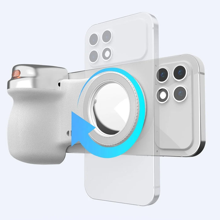 K02 Magnetic Camera Assistant Wireless Bluetooth-Compatible Phone Holder for Self-Portrait Handheld Stabilizer - White - 2